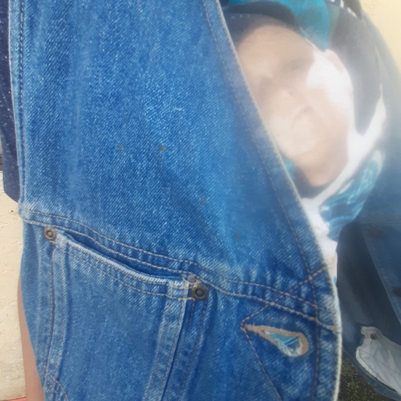 Vintage Denim Jean Vest Lizwear Claiborne L 80 90 - Picture 5 of 9